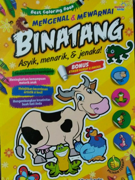 Best Coloring Book : Mengenal dan Mewarnai Binatang Asyik, Menarik, dan Jenaka